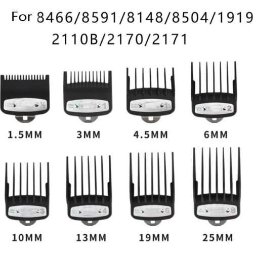 8pcs/set Metal limit comb For WAHL 1919 8504 8466 8148 2171 2170 2110B 8591 Hair clipper Brand New