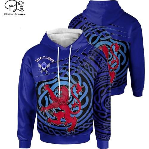 PLstar Cosmos Newest Fashion Scotland Lion Symbol 3D Print Hoodie Sweatshirts Flag Zip Hooded Men/Women Casual Streetwear S6