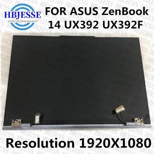 Original 14''lcd assembly FOR ASUS ZenBook 14 UX392 UX392FN UX392FA UX392F FHD 1080P LCD display Touch Screen with frame+Cover