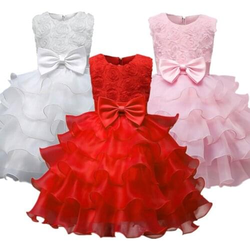 3-10 Yrs Flower Girls Dress 2021 New Summer Elegant Princess Dress Children Wedding Birthday Party Dresses Teenage Girl Clothing