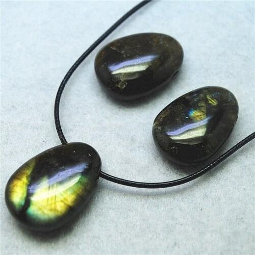1PC Nature Labradorite Necklace Shinny Flash For Women Party Wearring Good For Your Showing Unique Jewelry 30X22MM