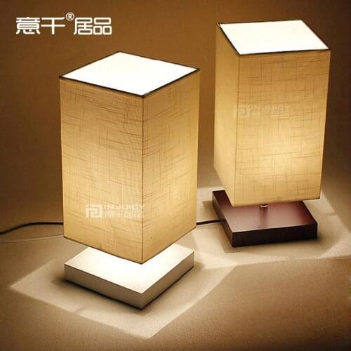 Simple Nordic Style Cloth & Wood Desk Lamp Living Room Study Bedroom Table Reading Lamp Bedside