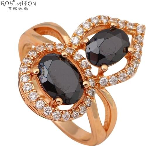 Luxury Fashion jewelry Purple Zircon Zircon Crystal gold tone Dinner Rings USA size #7.75 #6 #6.75 #7 #8 JR1769