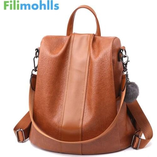 Anti-theft design women backpack purse casual women daypack female School Leather Bags For Womens Back Pack Backpack S2046