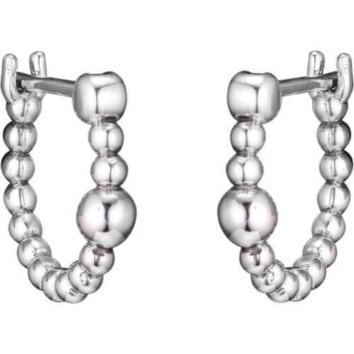 GPY Earrings for Women Beads String Hoop Earring Pendientes Kolczyki Earings Aretes Brincos 925 sterling silver Jewelry