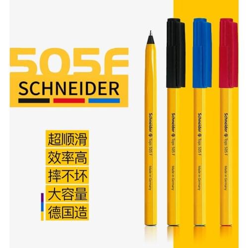 10PCS Germany Schneider 505F Ballpoint Pen Waterproof Smooth 0.5mm Ballpoint Pen