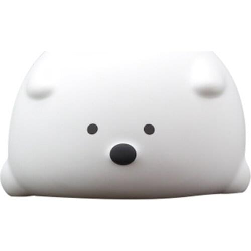 Silicone Charging Bed Night Lamp Led Feeding Lamp Creative Slap Switch Bear Pig Night Light Kids Children Gifts Decorations Lamp