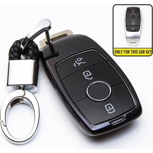 TPU Smart Remote Car Key Case Cover For Mercedes Benz 2017 E-Class E43 W213 E300 E400 Protective Key Cover Fob Holder