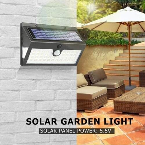 Outdoor Solar LED Light Motion Sensor Waterproof Sunlight Garden Decoration Street Lights Waterproof Solar Powered Wall Lamp
