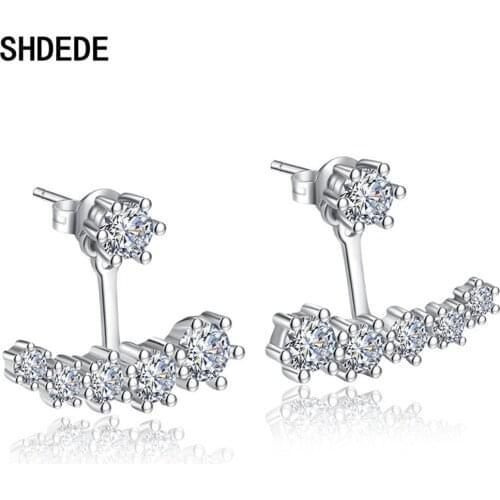 SHDEDE Stud Earrings For Women Jewelry Accessories Embellished With Crystals From Swarovski Fashion Anniversary Gift -WH29