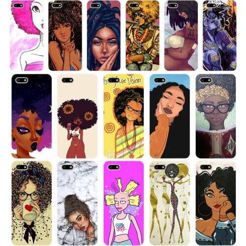 04AA afro Soft Silicone Tpu Cover phone Case for Huawei Honor 7A PRO 5.45 5.7 7C 7X Y5 2018