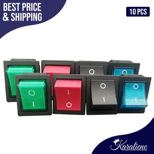 10PCS KCD4-104 ON-OFF Rocker Switch 4 Pins 25*31mm 16A 250VAC/20A 125VAC