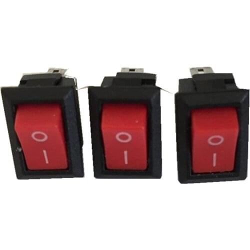 10X15mm Rocker switch with red button and 1 LED light 3A-5A work currency 125-250VAC ,500pcs/lot