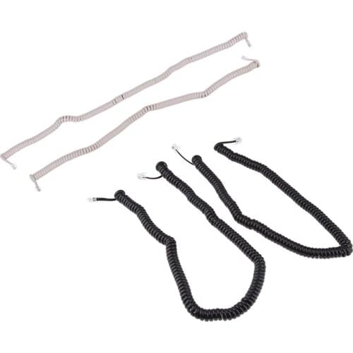 2 Pcs Spiral Telephone Cable Accessories Easy To Connect Comfortable Tool