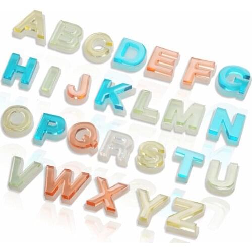 Silicone Resin Pendant Mold Letters Set Jewelry Mould DIY Handmade Craft Tools For Baking And Freezing 26pcs