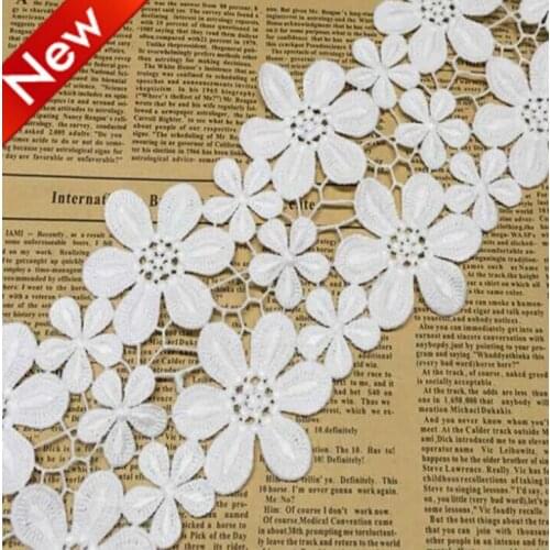 5 Yards 11cm Width Beautiful Flower Floral Lace Trim Polyester Venise Sewing Craft Clothing Accessories Garment Sewing Supplies