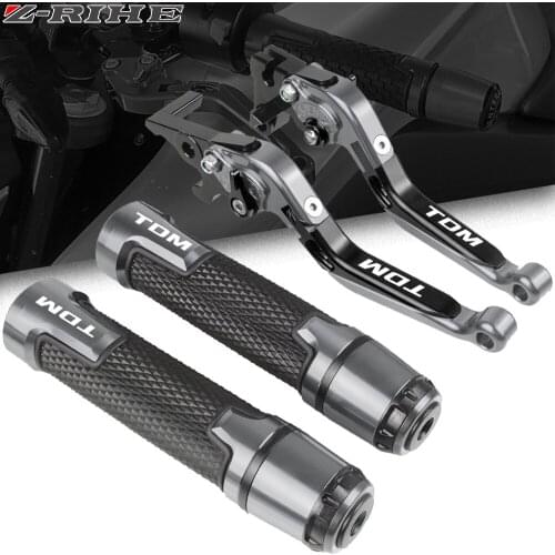 Motorcycle Accessories Extendable Brake Clutch Levers and Handlebar Hand Grips ends For Yamaha TDM850 1991 1992 1993 1994-2002