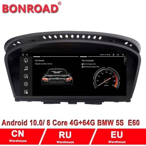 Bonroad Android 10.0 car dvd player for BMW 5 series E60 E61 E62 E63 3series E90 E91 CCC/CIC autoradio gps navigation multimedia