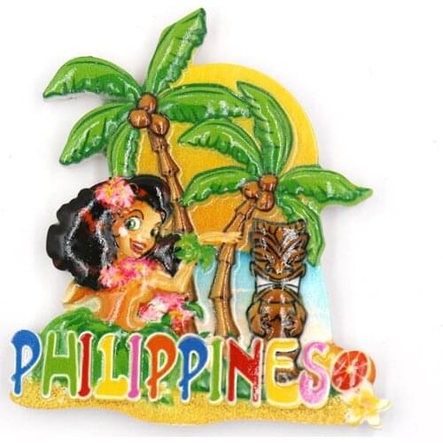 Philippines 3D Print Resin Tourism Viewpoints Home Decoration 3D Refrigerator Pasters Magnetic Exquisite Gifts Fridge Stickers