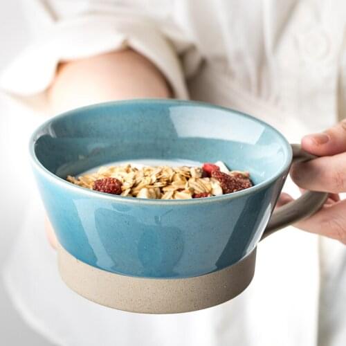 350ml ceramic oatmeal cup home breakfast mug mug nordic coffee cup creative oatmeal bowl large diameter mug