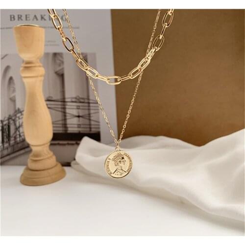 Shamir Restoring Ancient Ways Like Hip-Hop Gold Cascading This Coin Necklace Personality More Brief Paragraph Necklace