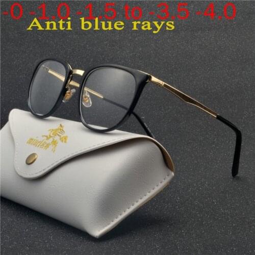 Blue Light Blocking Myopia Computer Glasses women Anti-Fatigue for Men Women Nearsighted Eyeglasses Prescription -1 -1.5 -2 NX