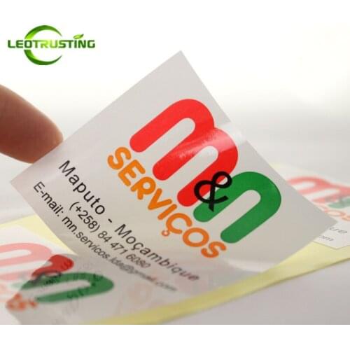 Leotrusting Wholesale 1000pcs Custom Logo Printing Adhesive Glossy Stickers Wedding Party Garment Toys Boxes Packaging Stickers