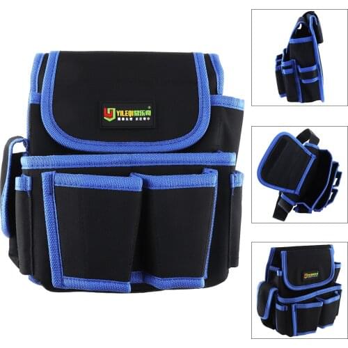 Multifunctional Durable Waterproof Waist Tool Bag with 4 Holes 2 Pocket /Electric Drill Pocket for Home /Industrial Maintenance