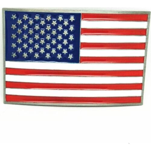Fashion Belt Accessories American flag metal belt buckle for 4cm