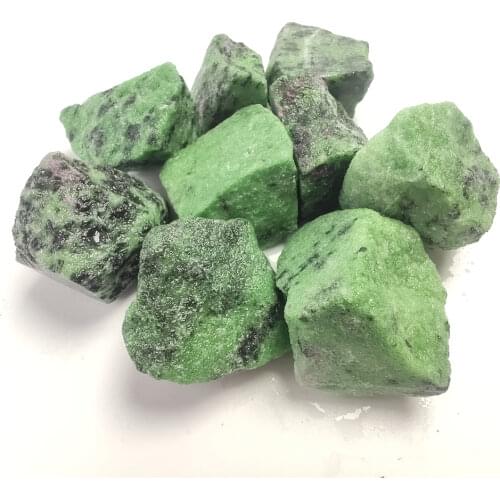 2-4cm 50g Natural Mineral Ruby In Fuchsite Crystal Stone Rock Chips Specimen Healing Collection Natural Crystal Fish Tank Stone