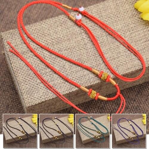 New Crystal Pendant Braided Rope Hand-knitted Cord Pendant Rope Necklace Bracelet Pendant DIY Jewelry Making Craft Accessories