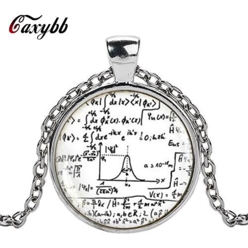 Gaxybb Necklace Jewelry of Mathematical Formulas Mathematical Equation Quantum Physics crystal necklace 2017 men necklace