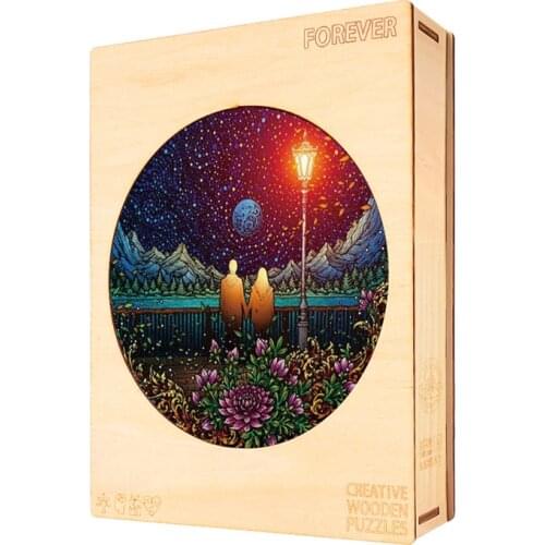 Forever Wooden Jigsaw Puzzle Couples Adults Puzzle Gifts 3D Wooden Puzzles For Childern Educational Toys DIY Family Puzzle Games