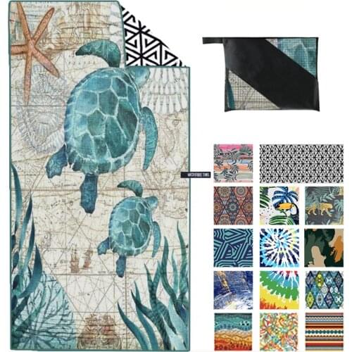 Bubble Kiss Double Side Beach Towel Quickly Dry Sand Free Fashion Soft Bath Towel Travel Convenient Storage Beach Towels Sea