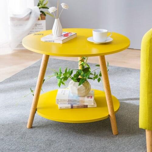 Nordic Living Room Side Table Hotel Sofa Apartment Small Round Coffee Tables Leisure Restaurant Bedroom Balcony Bedside Table