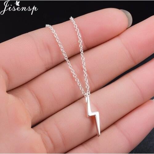 Simple Lightning Thunder Bolt Pendant Necklace Chokers for Women Men Potter Magic Protection Necklaces Fashion Accessories