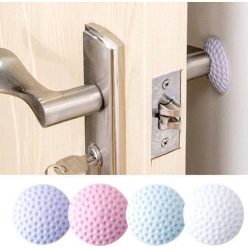 Rubber Door Stopper Wall Protector Doorknob Protective Shock Rails Mat Pad Silent Door Rear Wall Mute Touch Shockproof Crash Pad