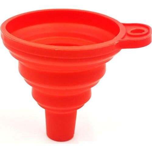 #Silicone Collapsible Funnel Folding Funnel Kitchen Tool Scalable Foldable Funnel Kitchen Funnel For Liquid And Powder Transfe