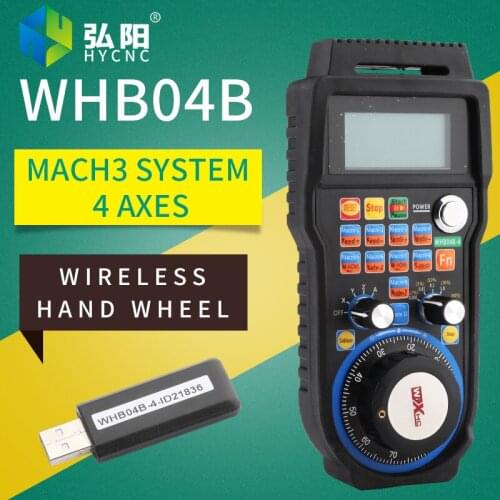 NC studio engraving machine MACH3 system WHB04B wireless electronic hand wheel 4 axis/6 axis handheld unit MPG remote control
