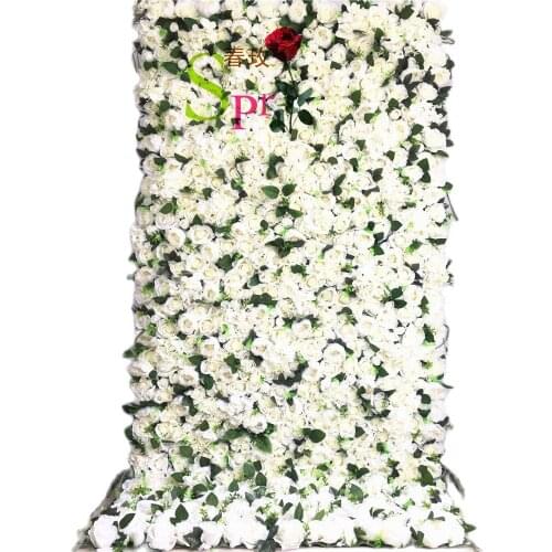 SPR Customized flowers wall wedding decor wedding artificial silk flower wall panel backdrop wedding decoration