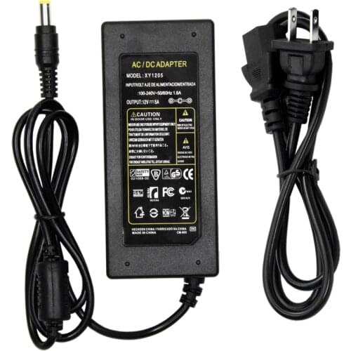 DC 12V 5A LED Power Supply AC110-240V UK/US/EU/AU Adapter Plug For 3528 WS2811 5050 RGB / RGBW LED Strip lights