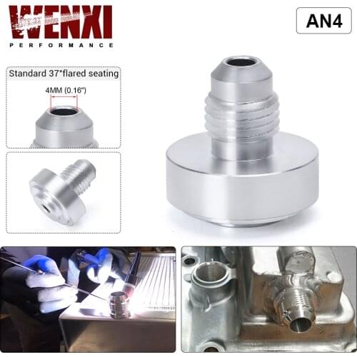 Top Quality Aluminum AN4-AN Straight Male Weld Fitting Adapter Weld Bung Nitrous Hose Fitting Silver WX-SL17-7204