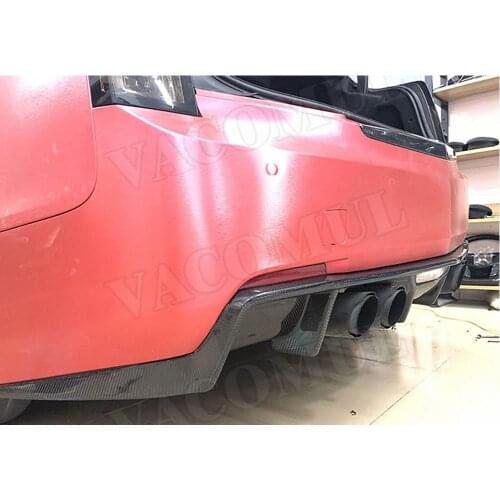 Carbon Fiber Rear Lip Diffuser Splitters with Exhaust Tips for Cadillac ATS 2015-2017 Back Bumper Guard Car Styling