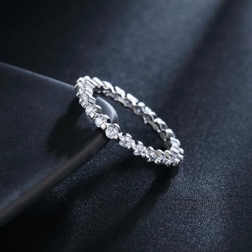 High Quality 925 Sterling Silver Rings for Women Zircon crystal Size 6-9 Fashion Wedding Engagement Party Gift Charm Jewelry