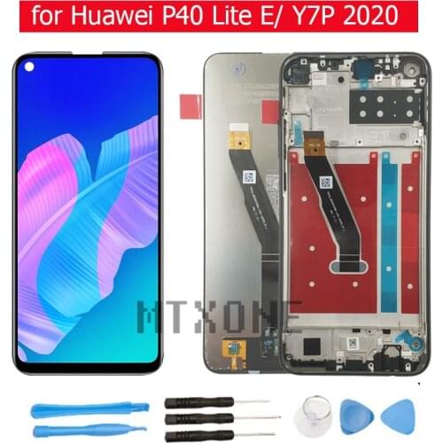 For Huawei P40 Lite E/ Y7P 2020 LCD Display Frame Touch Screen Digitizer Assembly LCD Display TouchScreen Repair Spare Parts