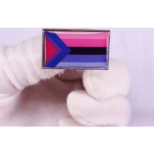 A flag Pin for omnisexuals who use bisexual as an umbrella term Intersex Badge Unity Equality Supports Couple Jewelry Gift