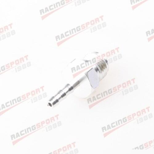 -6AN 6AN AN6 To 4mm Hose Barb Straight Fitting Fuel Line Silver