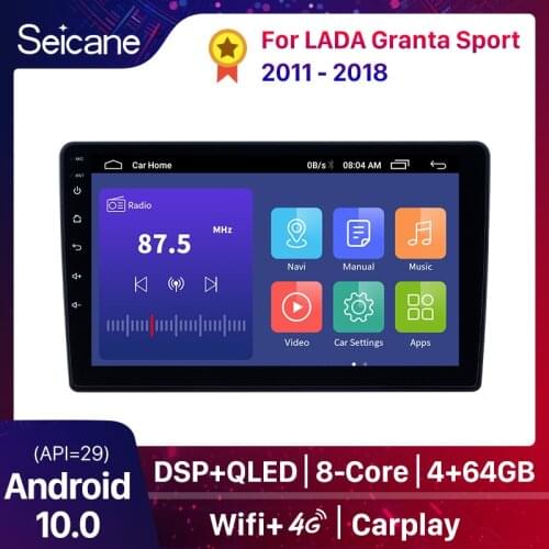 Seicane For LADA Granta Sport 2011 - 2018 Car Radio Multimedia Video Player Navigation GPS Android 10.0 2 Din Dsp Carplay QLED