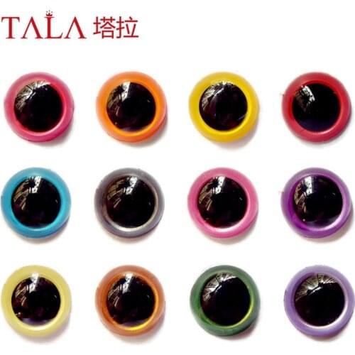 Free shipping 8mm-18mm 50Pairs(100pcs) Colorful Eyes Safety Eyes for doll 12 color can be chosen Plastic safety eyes for toys