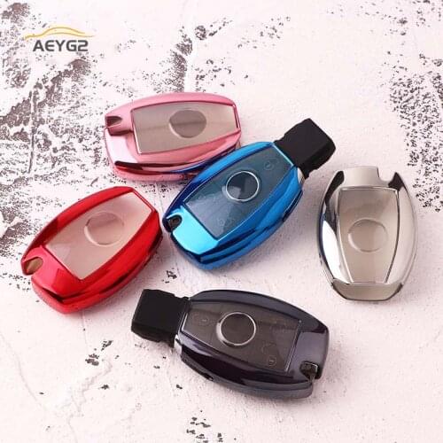 Soft TPU Car Remote Key Full Cover Case For Mercedes Benz A B R G Class GLK GLA w204 W251 W463 W176 Car Smart Key Shell Keychain